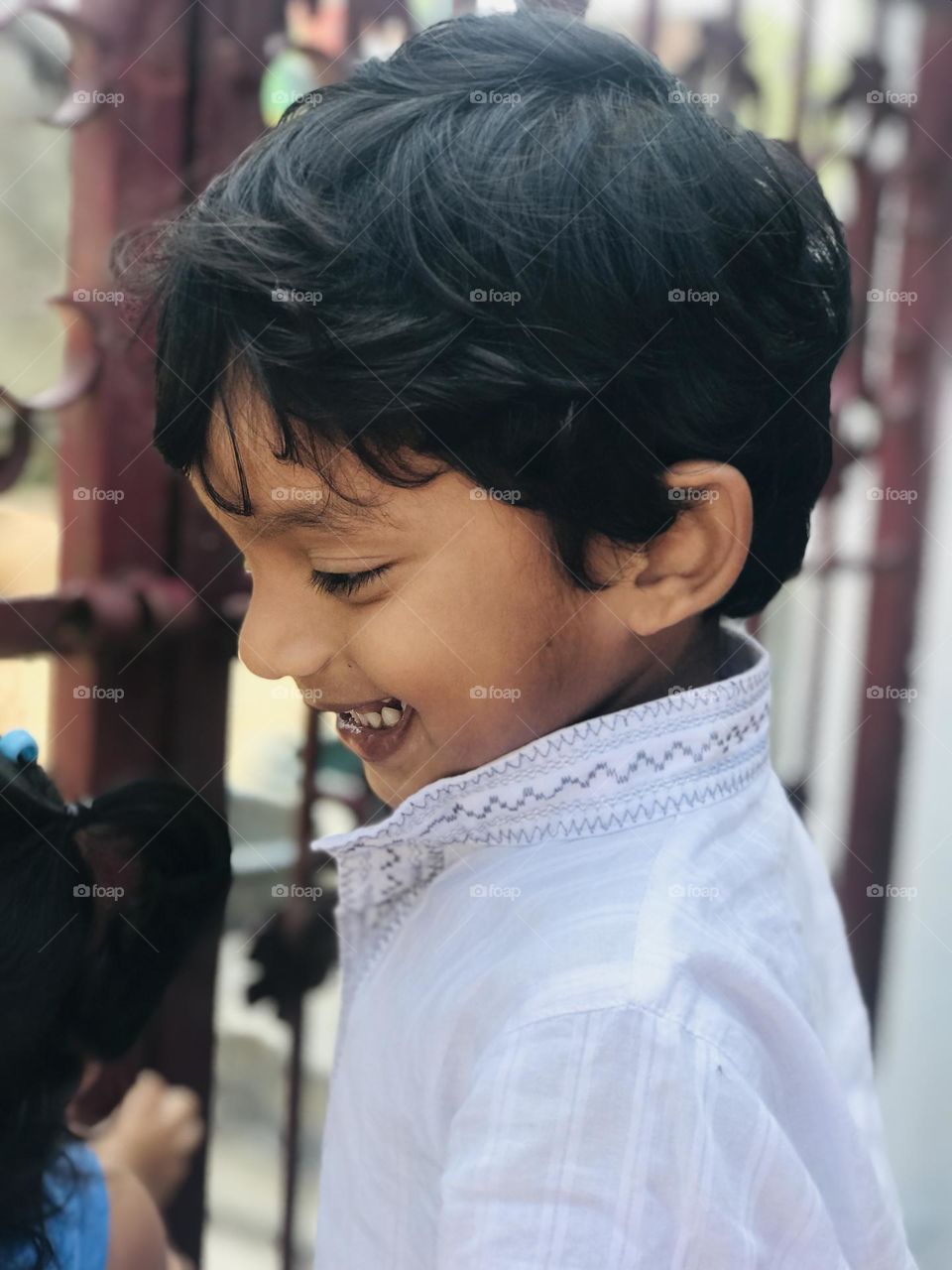 boy with open smile