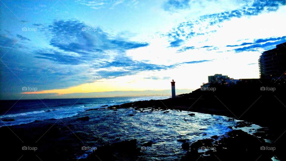 Silhouette lighthouse