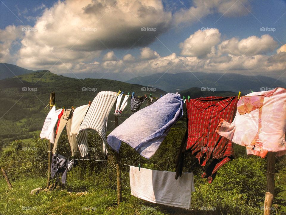 Washing. Wind