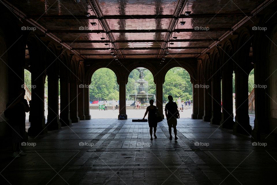 the famous arcades in central park in nyc