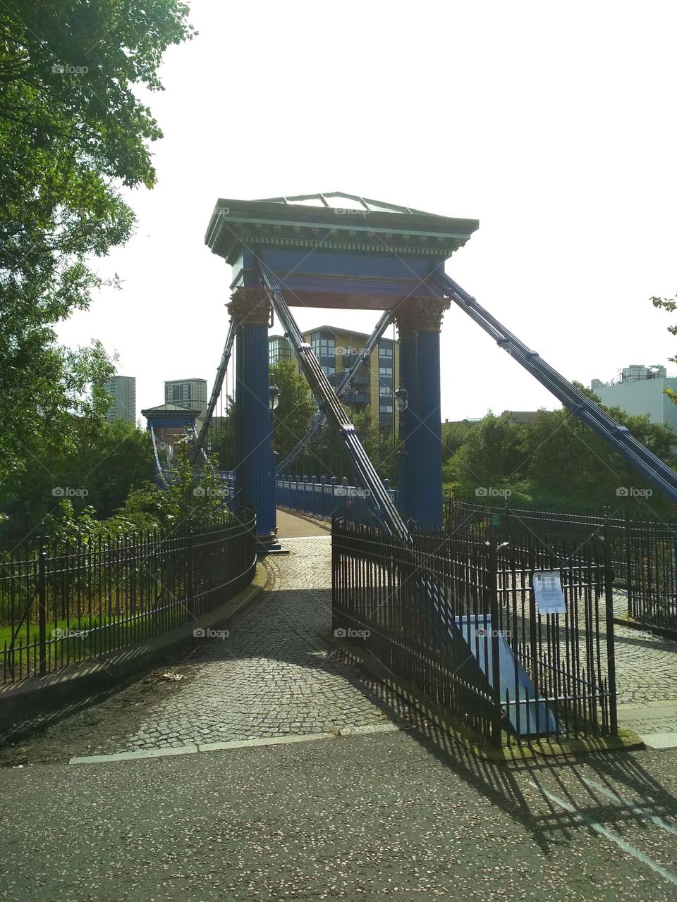 Bridge over city river