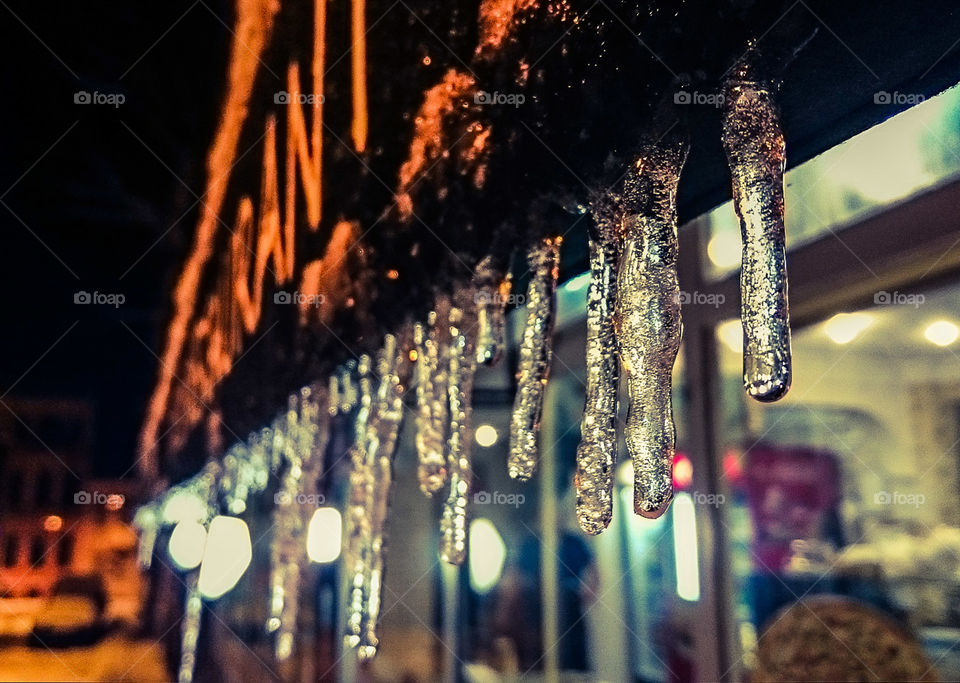 Icicles. Istanbul, Turkey