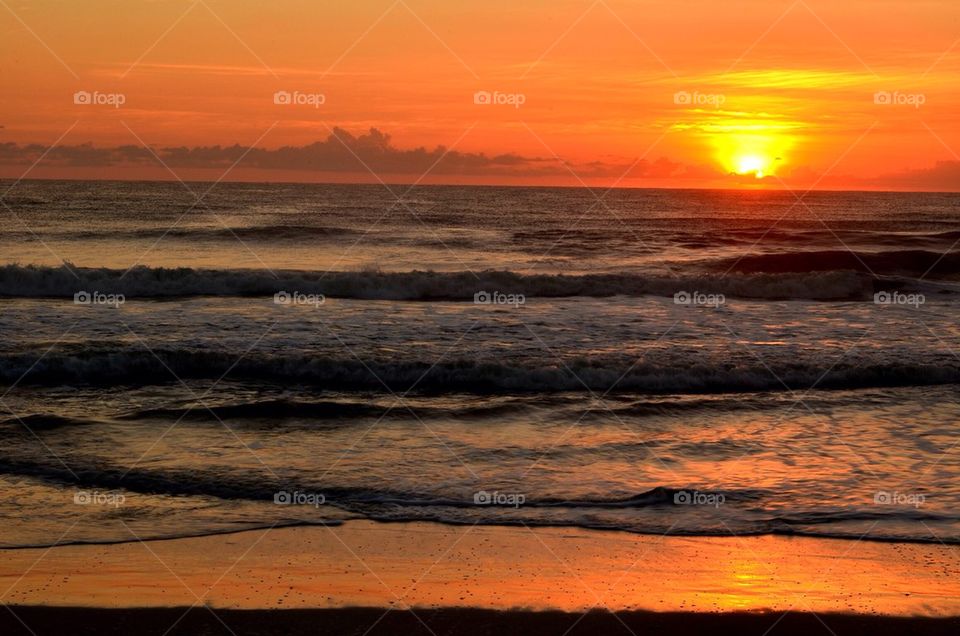 Beach at sunset