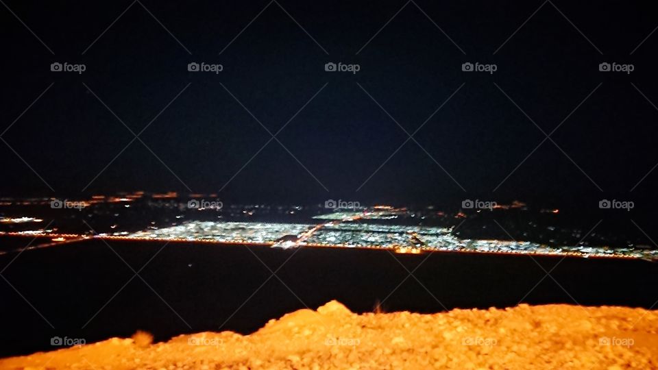 Abu Dhabi Night View from Jebel Hafeet