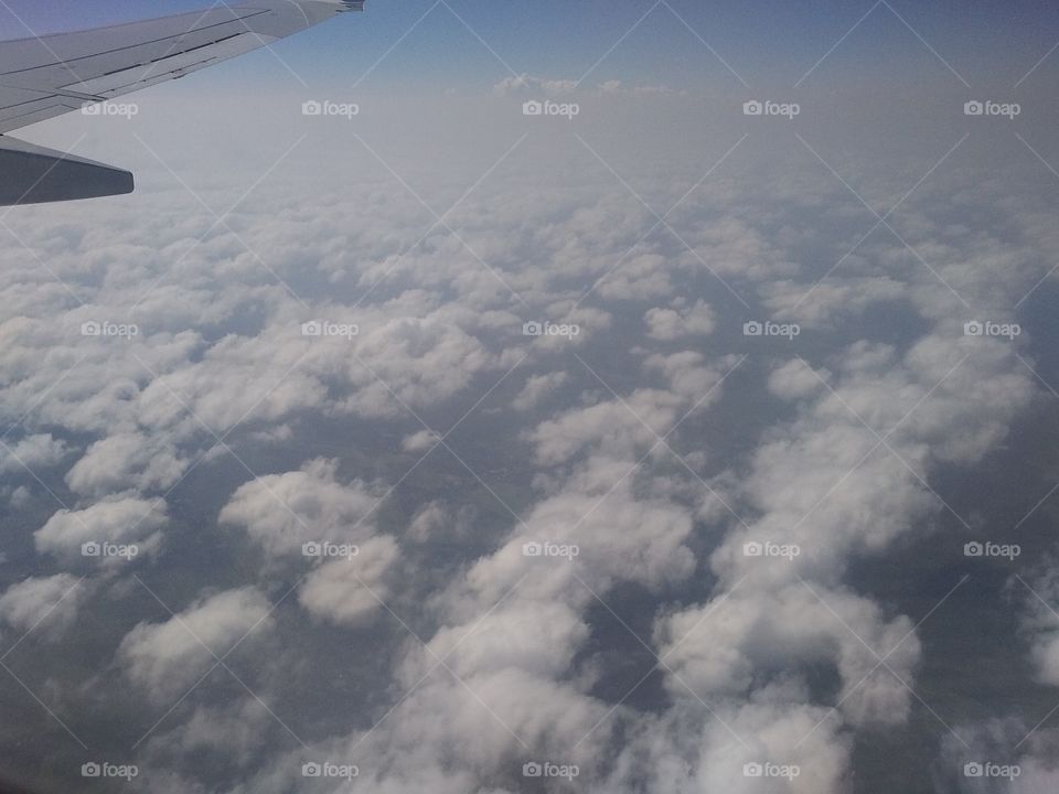 high in the sky with ✈ window, ☁,