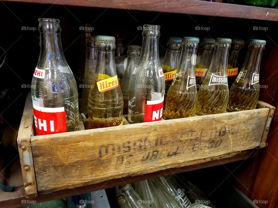 antique soda bottles