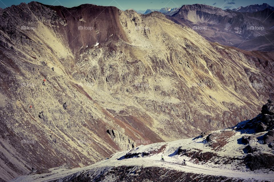 freeride mountainbiking in the swiss alps.