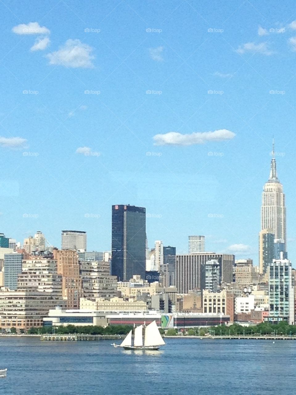 New York harbor sailboat