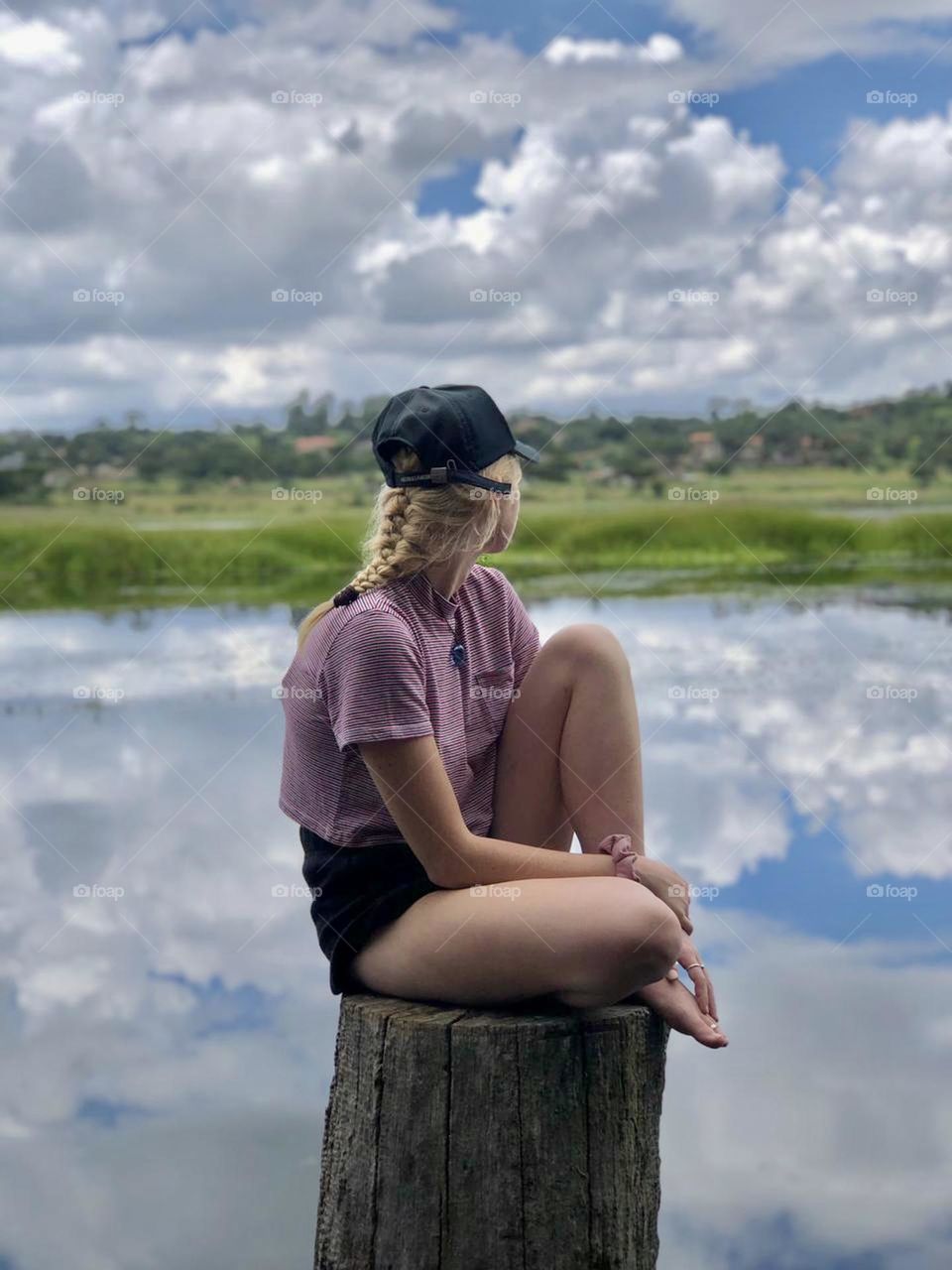 An ethereal self portrait with the sky 