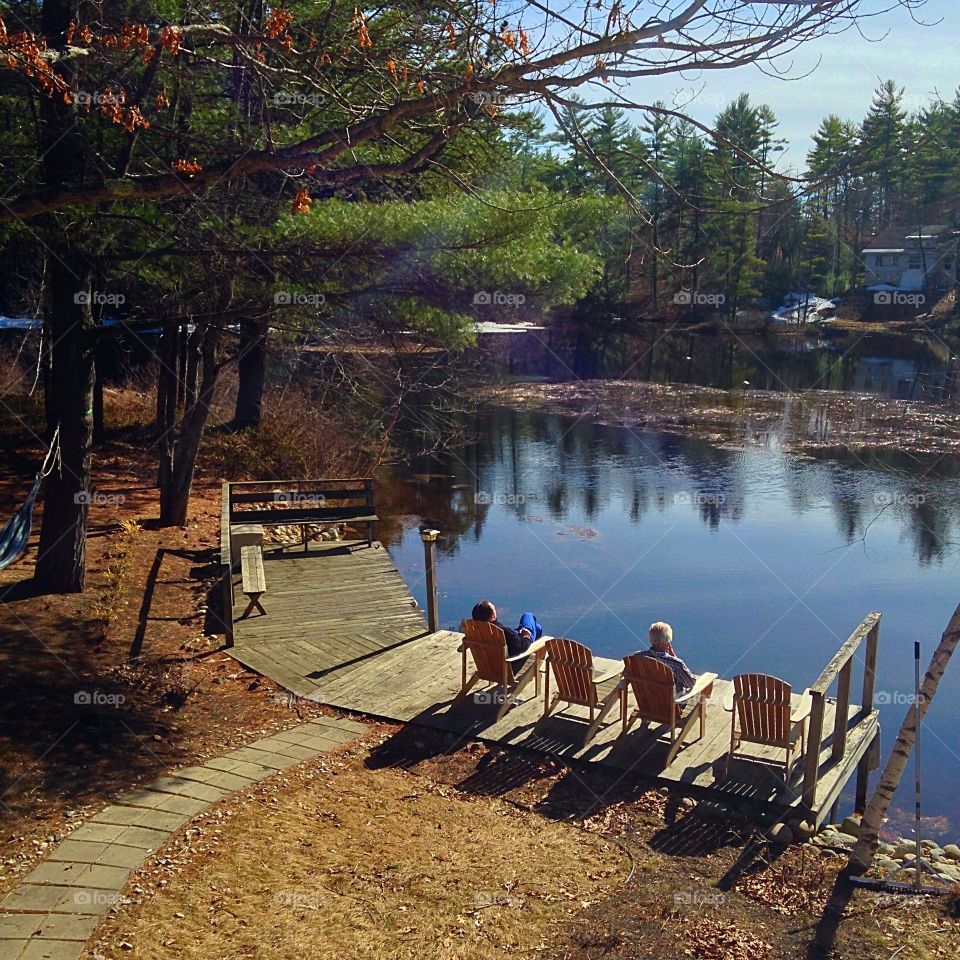 New England Spring. Balch Lake