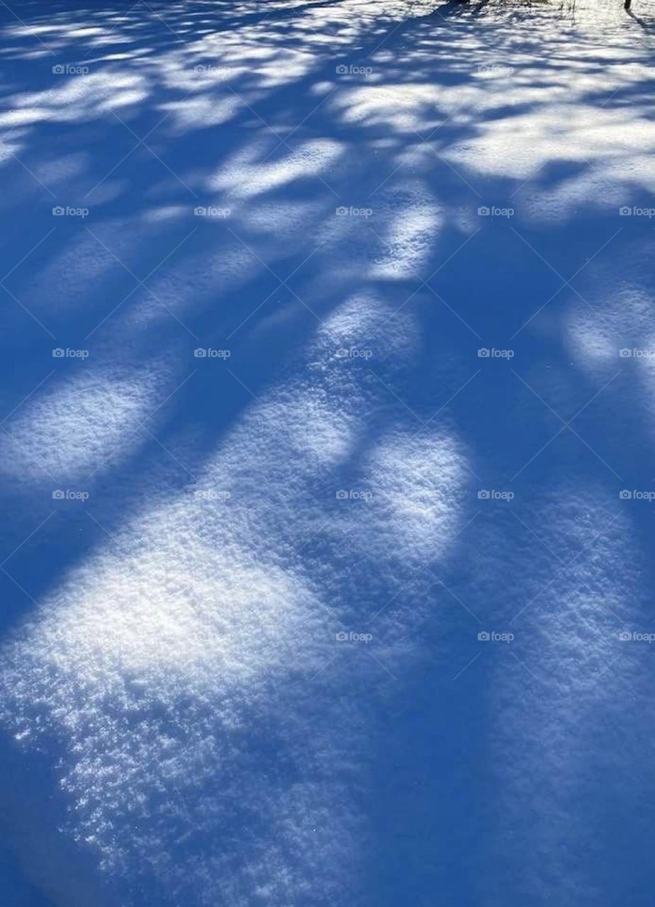 Shadows on snow
