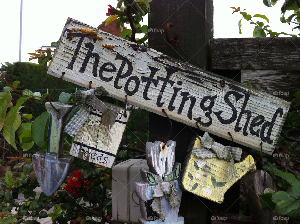 garden sign vintage tools by emmam