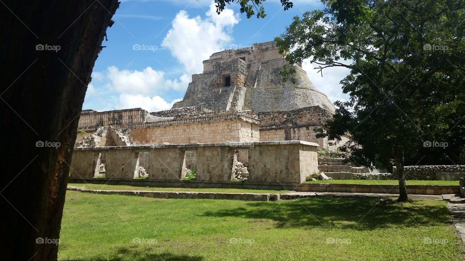 Uxmal ruins, Mexico, Mayan tower civilization