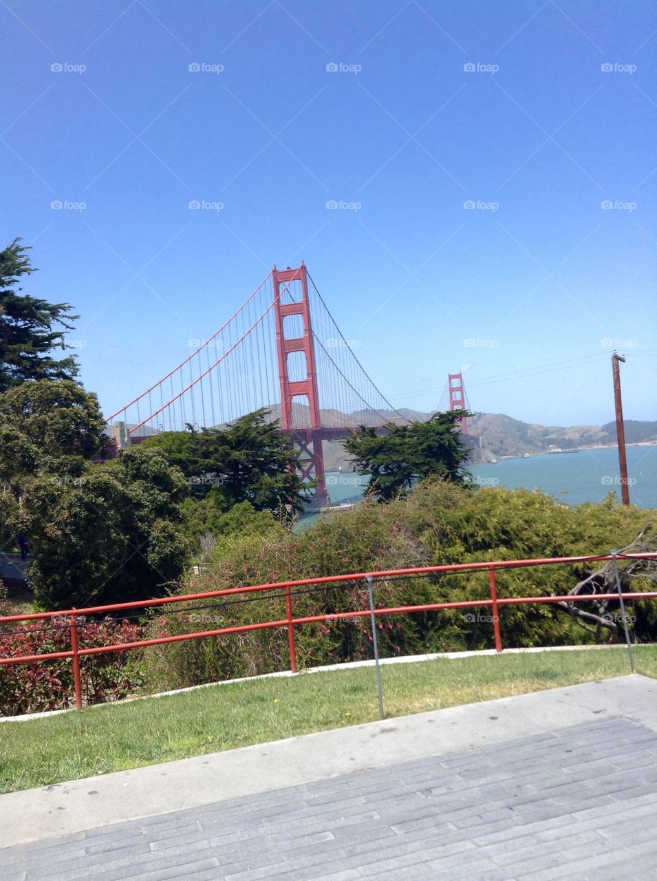 San Francisco’s Golden Gate Bridge on a bright sunny day