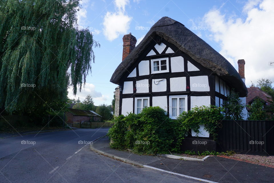 Cut little thatched cottage in Shropshire 