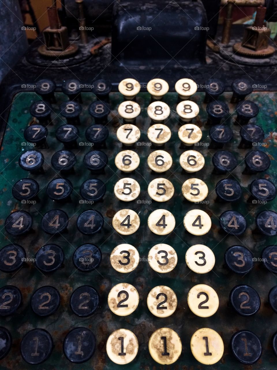 Antique adding machine