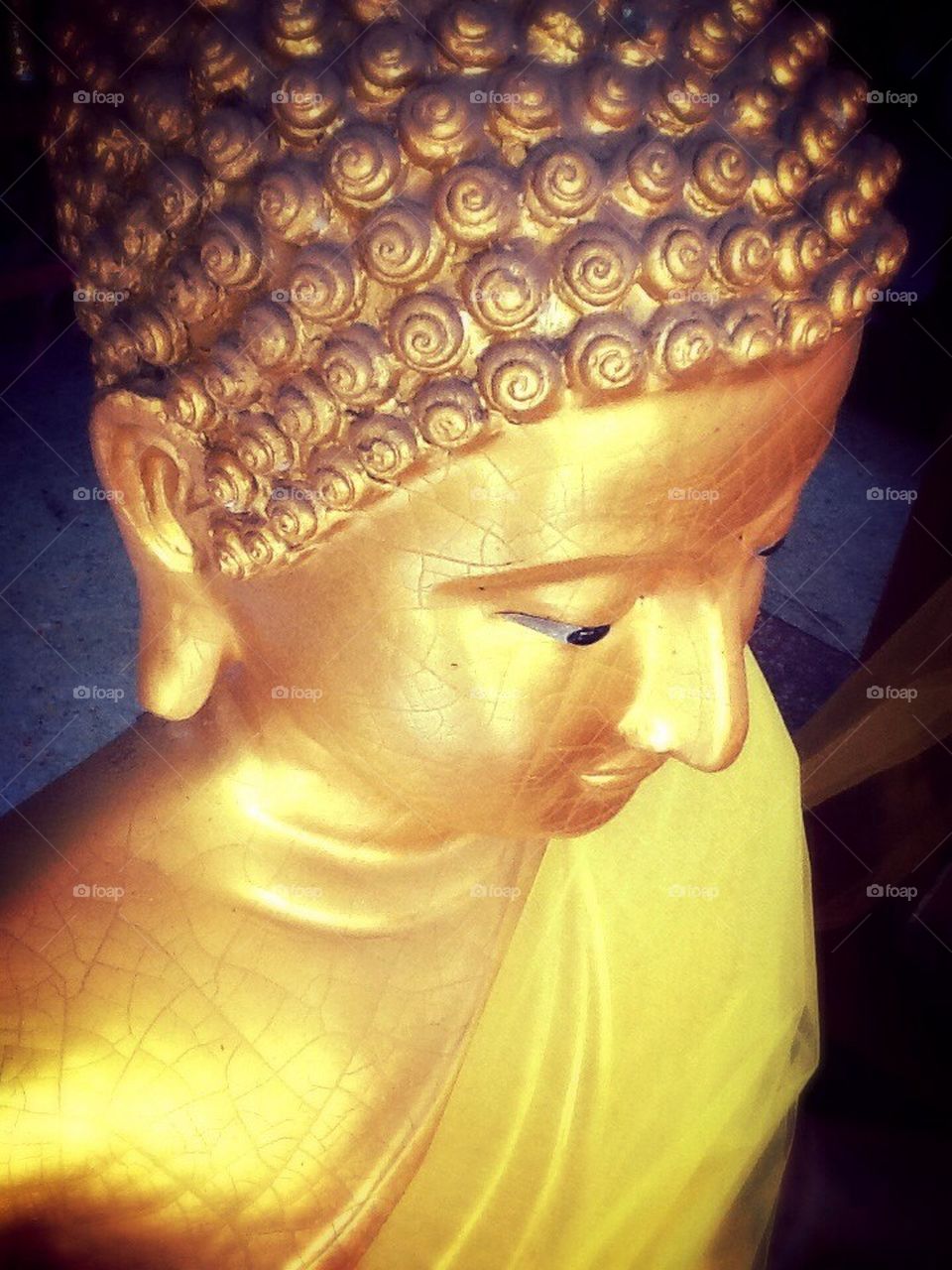 Old gold buddha