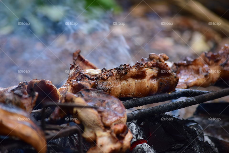 Close-up of roasted meat