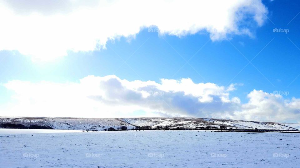 Snowing North Devon,England