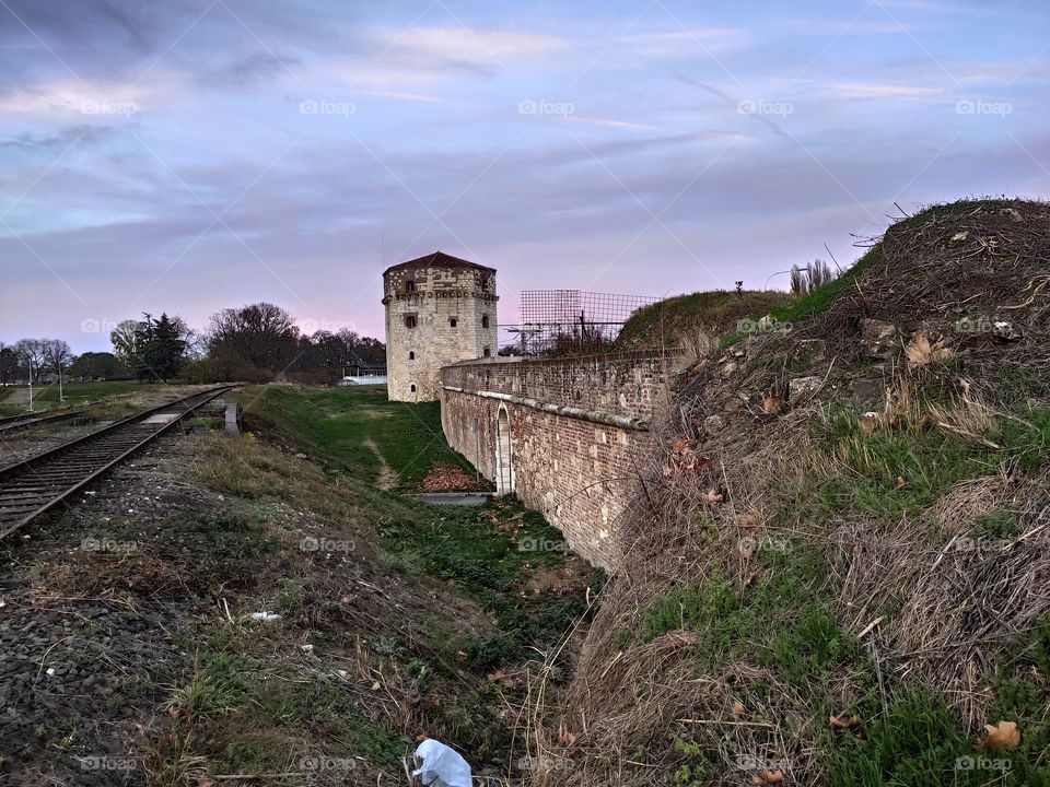 Belgrade Serbia lower Kalemegdan Nebojsa's tower and old ramparts