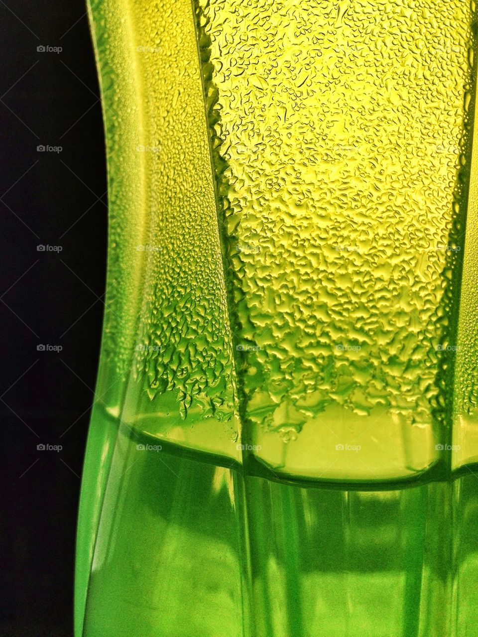 Green bottle close up