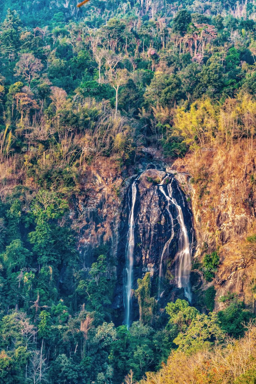 Beautiful waterfall in Thailand mountain scape