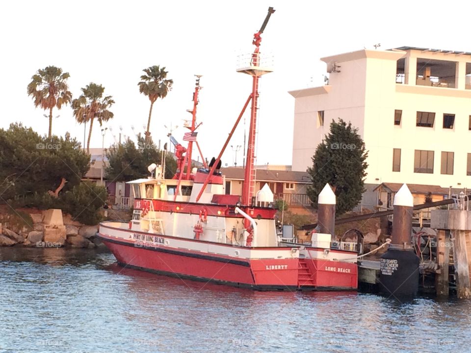 Port of Long Beach fire fighting boat 