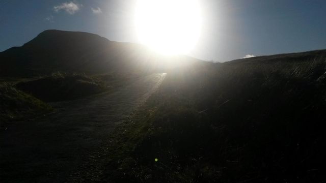 Beautiful Donegal beside the old railway walk at Muckish mountain Burtonport railway walk with autumn sun