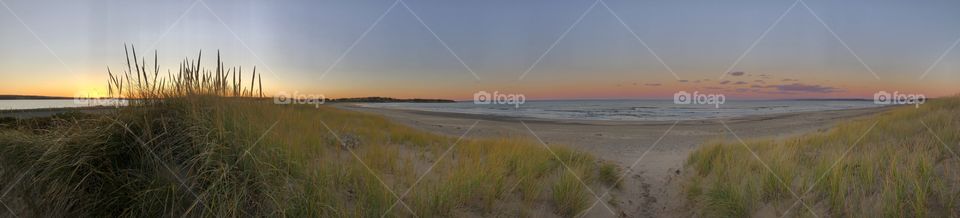Beach sunset-panoramic view