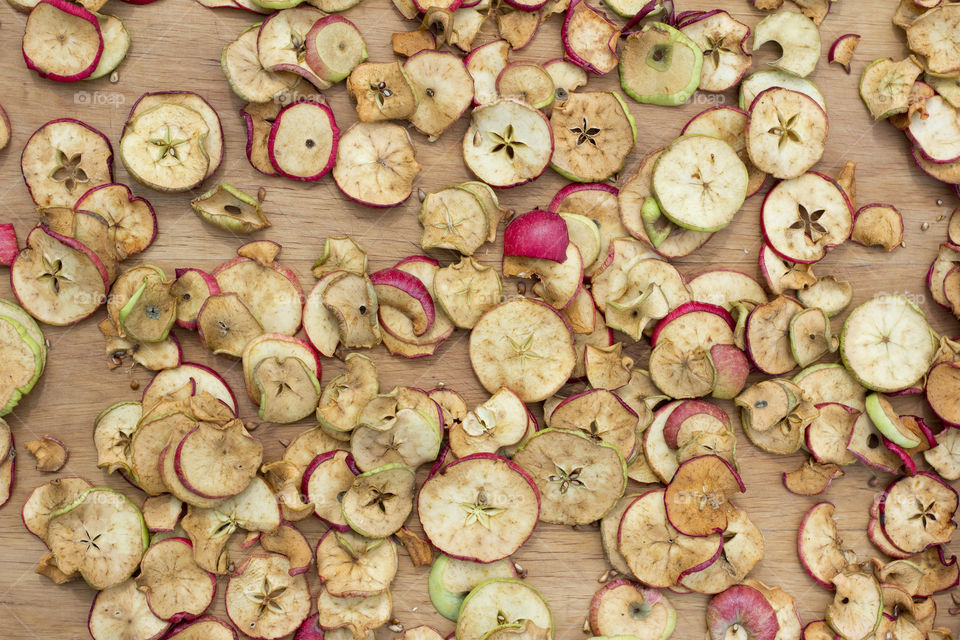 Apples drying in the sun