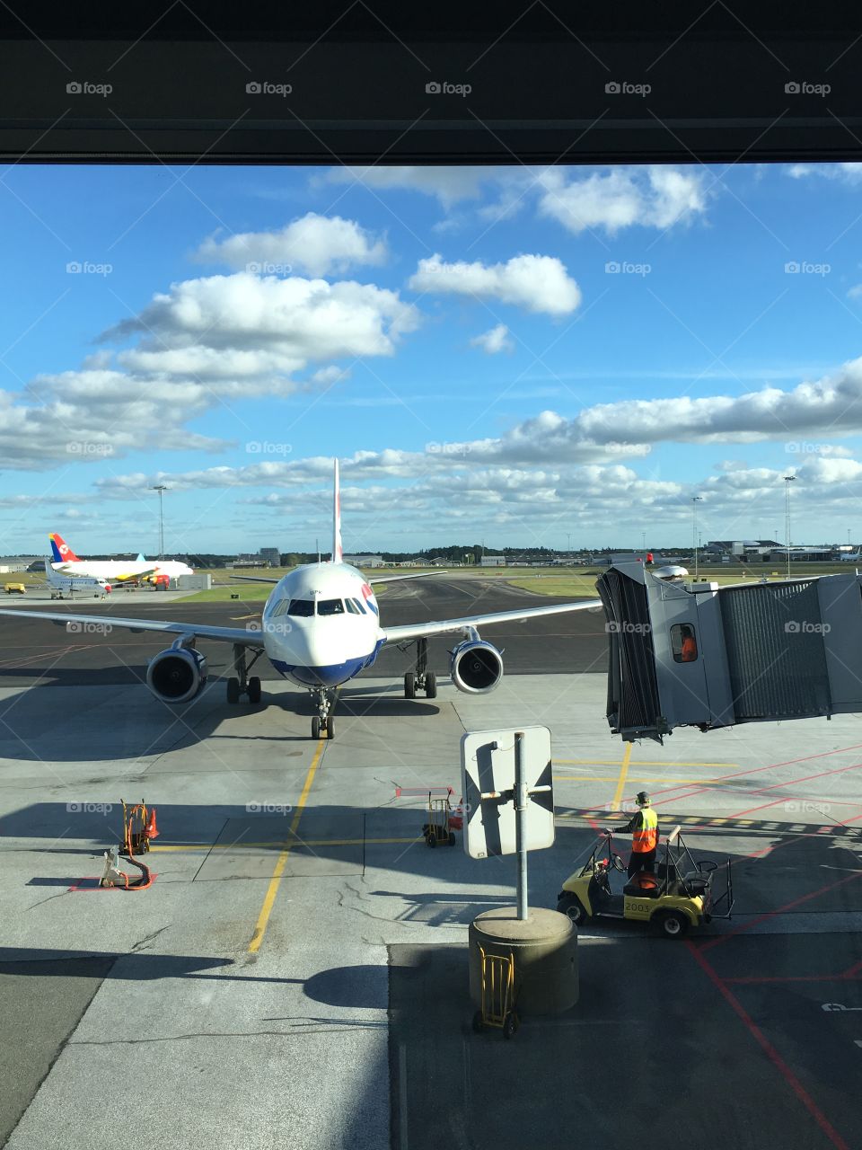 Plane at the gate