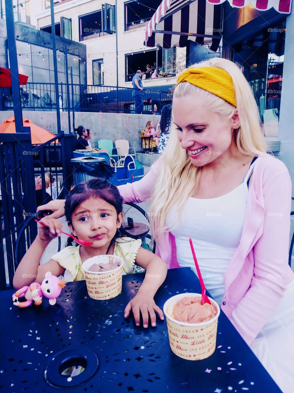 mother and daughter enjoying vegan Icecream together
family time