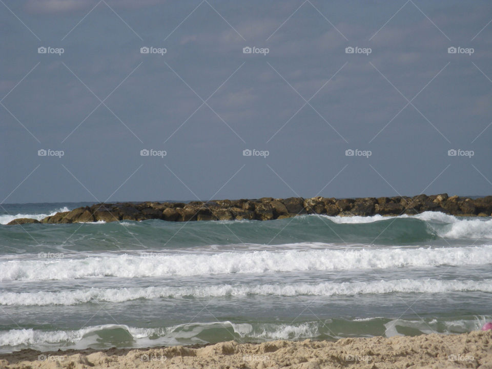 beach israel water sea by alon