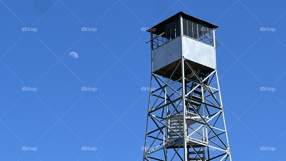 Mount Temper Fire Tower 2024 w/Moon