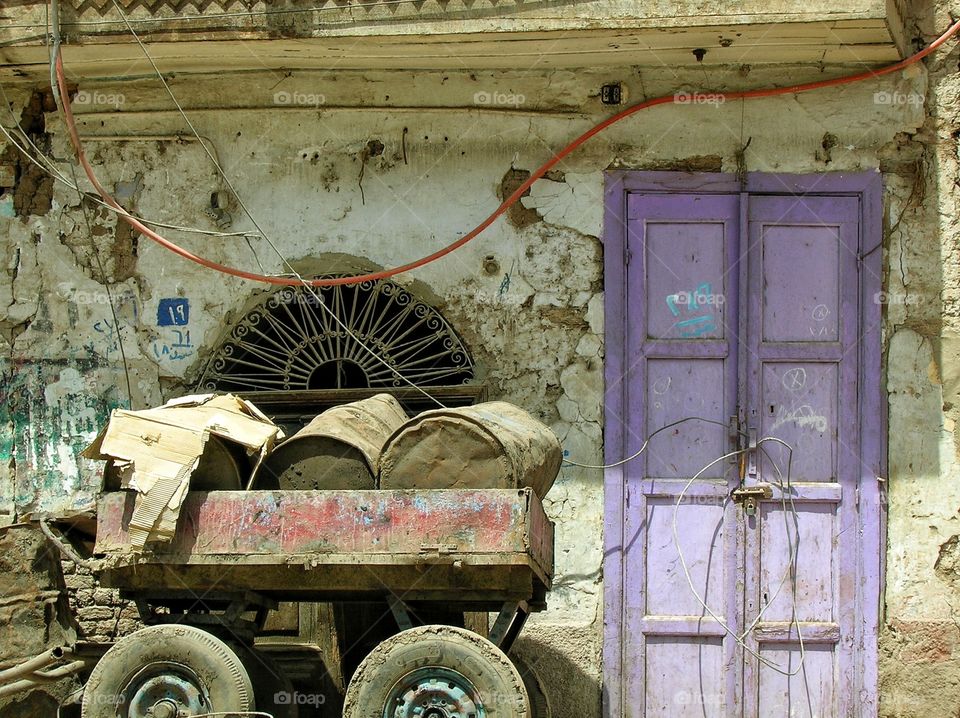 Close-up of old door