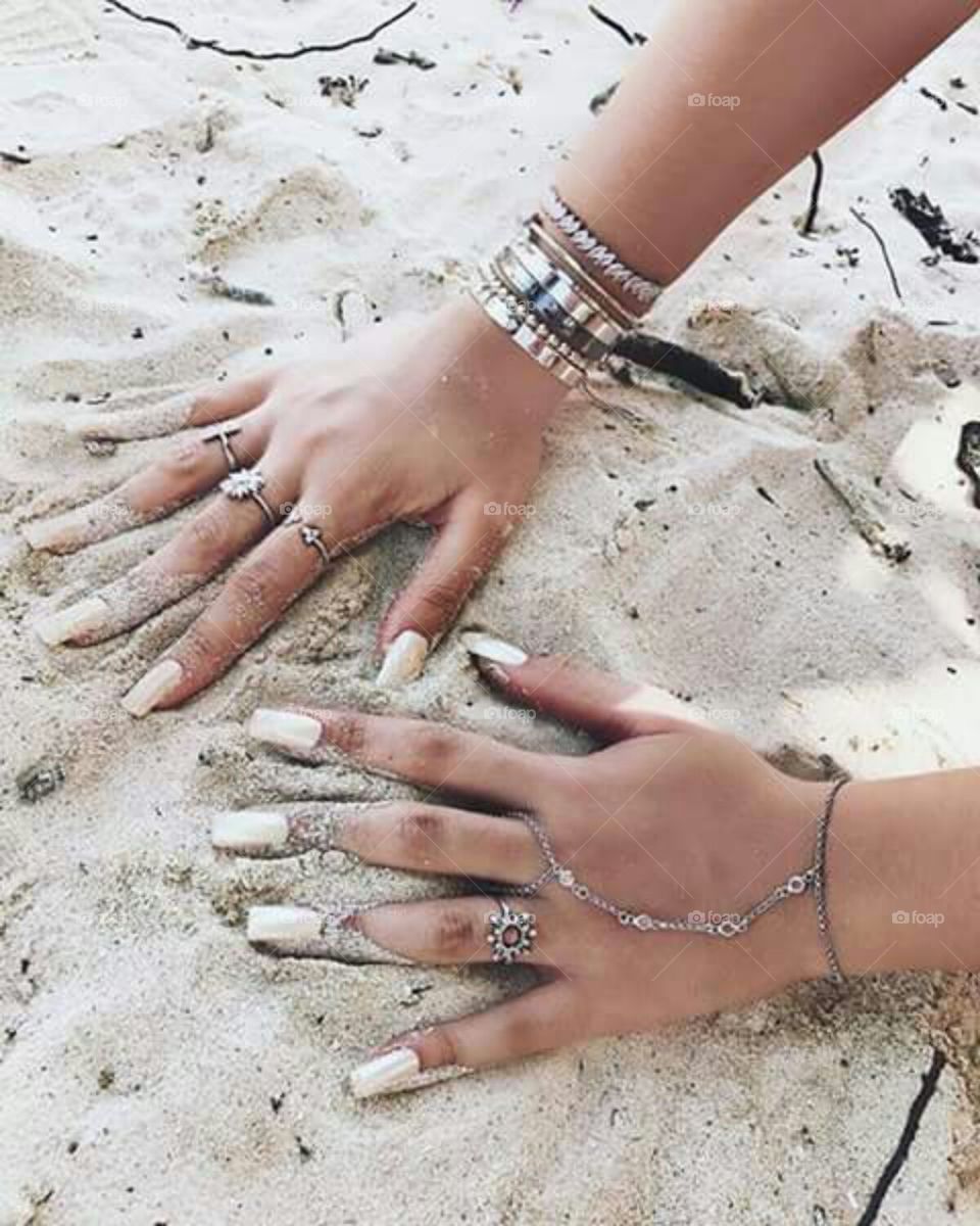 Sand, Beach, Woman, Foot, Skin