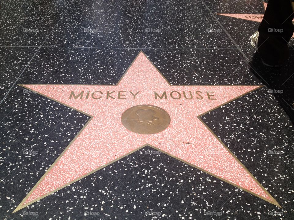 Mickey Mouse. Star of Mickey Mouse on the Hollywood Walk of Fame