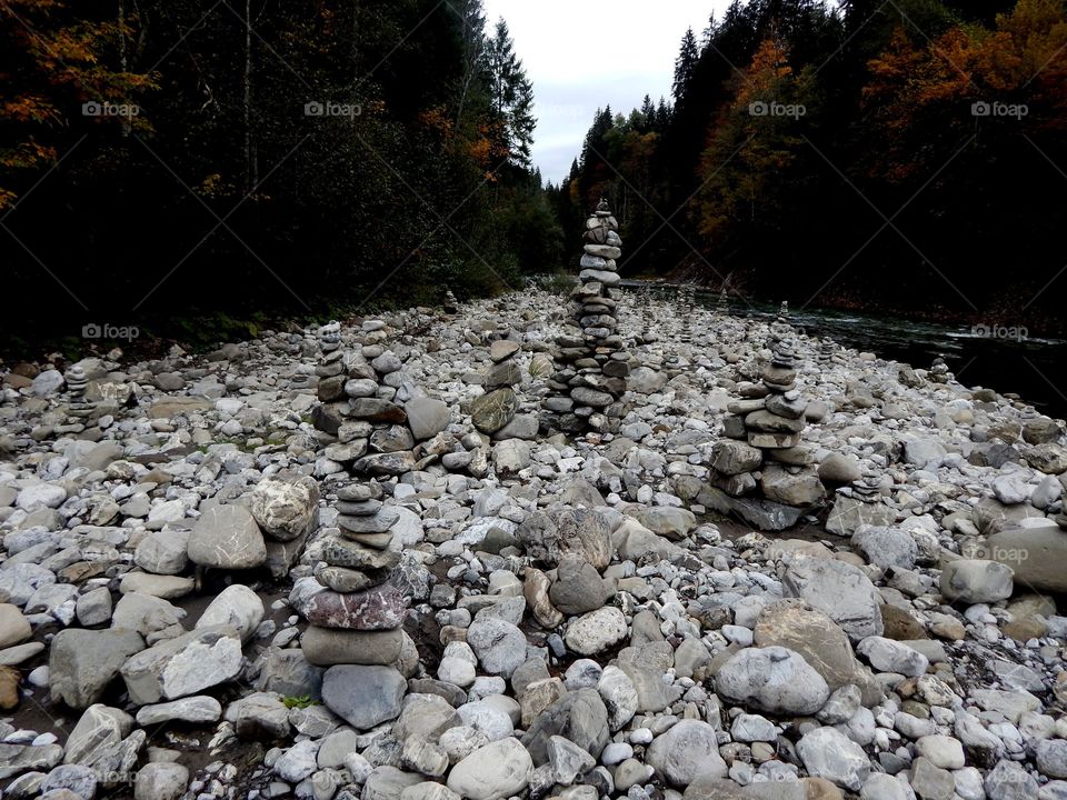 Grey  stones for building little Towers.