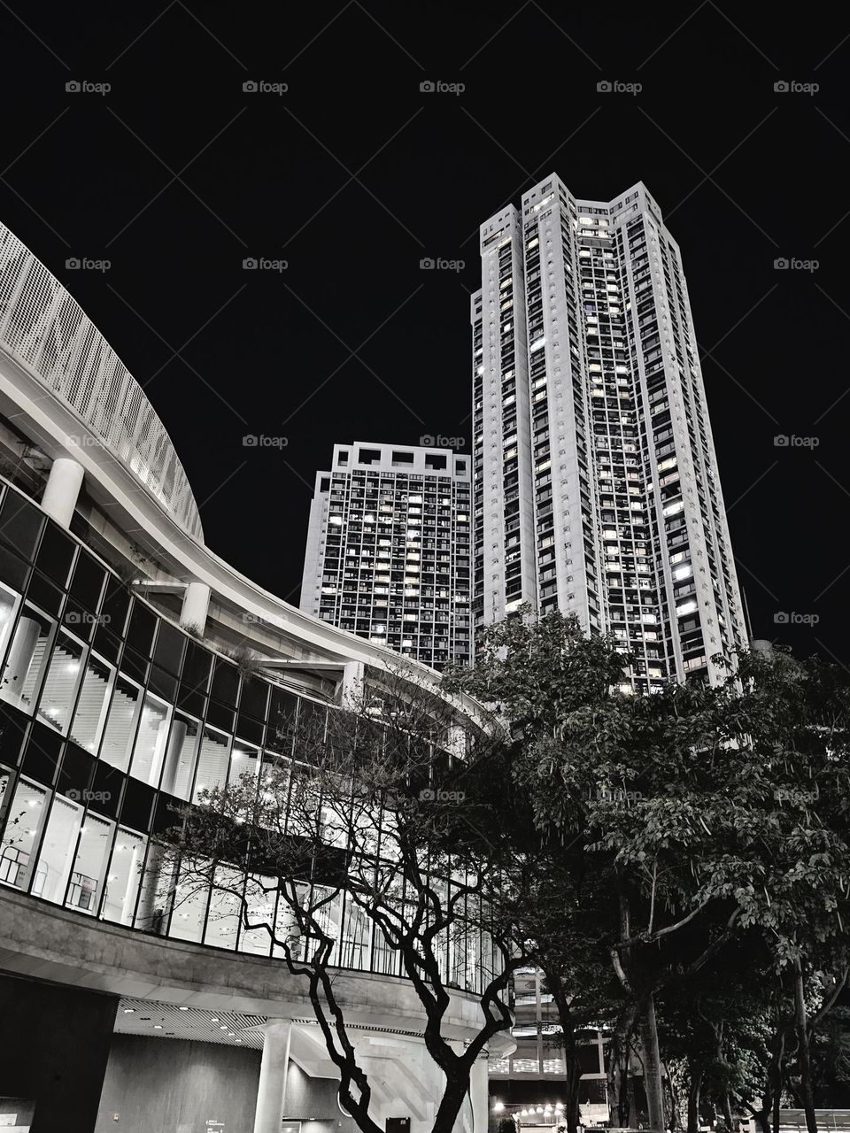 nightwalk by the Hong Kong Victoria Park Swimming Pool Complex