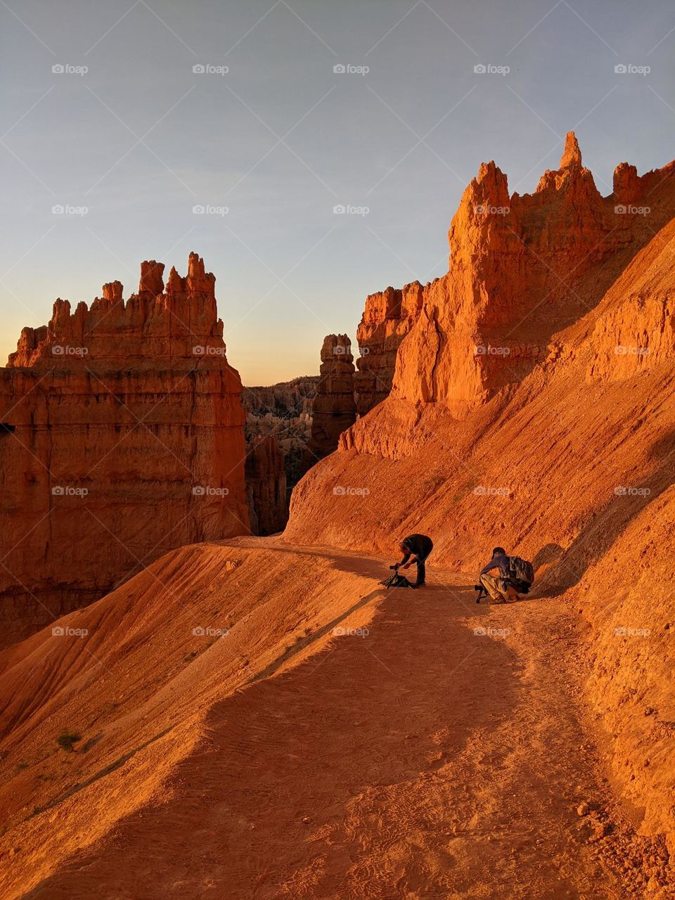 Catching the money shot at sunrise in Bryce Canyon.