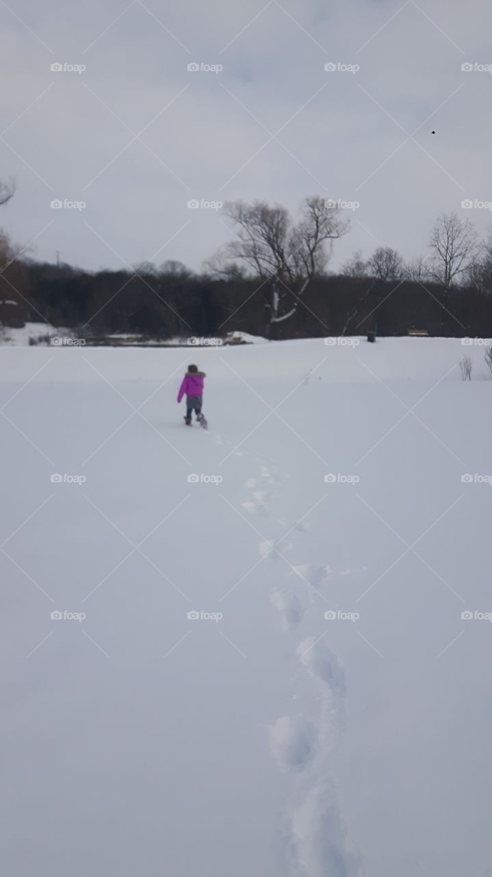 Running in the snow