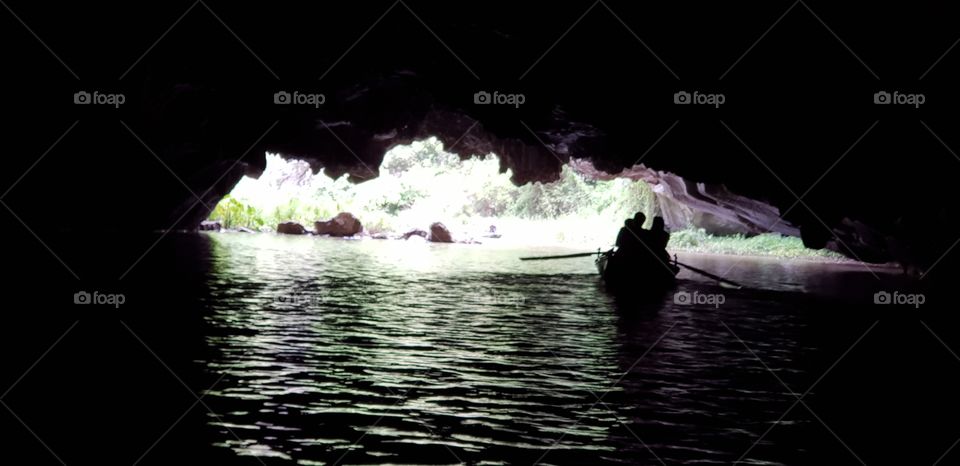 cave with boat