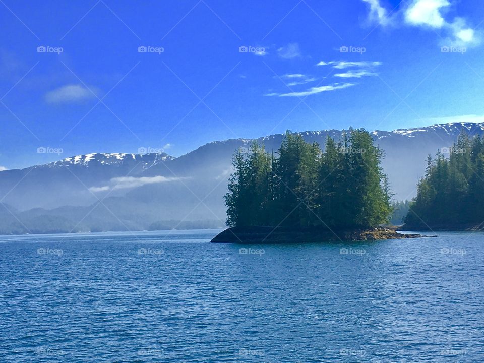 Misty Fjords by Ketchikan, Alaska on a clear day