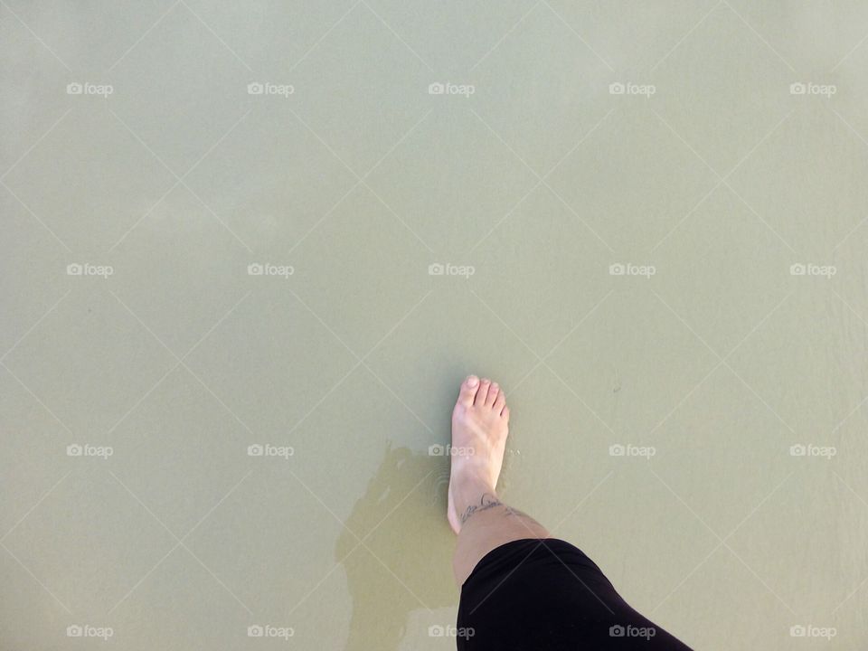 walking on the beach