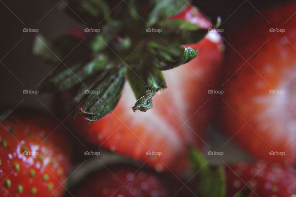 Fresh red strawberries