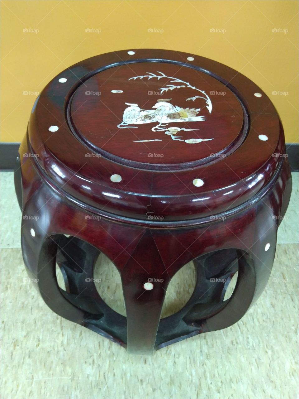 a beautiful decorative round chair..