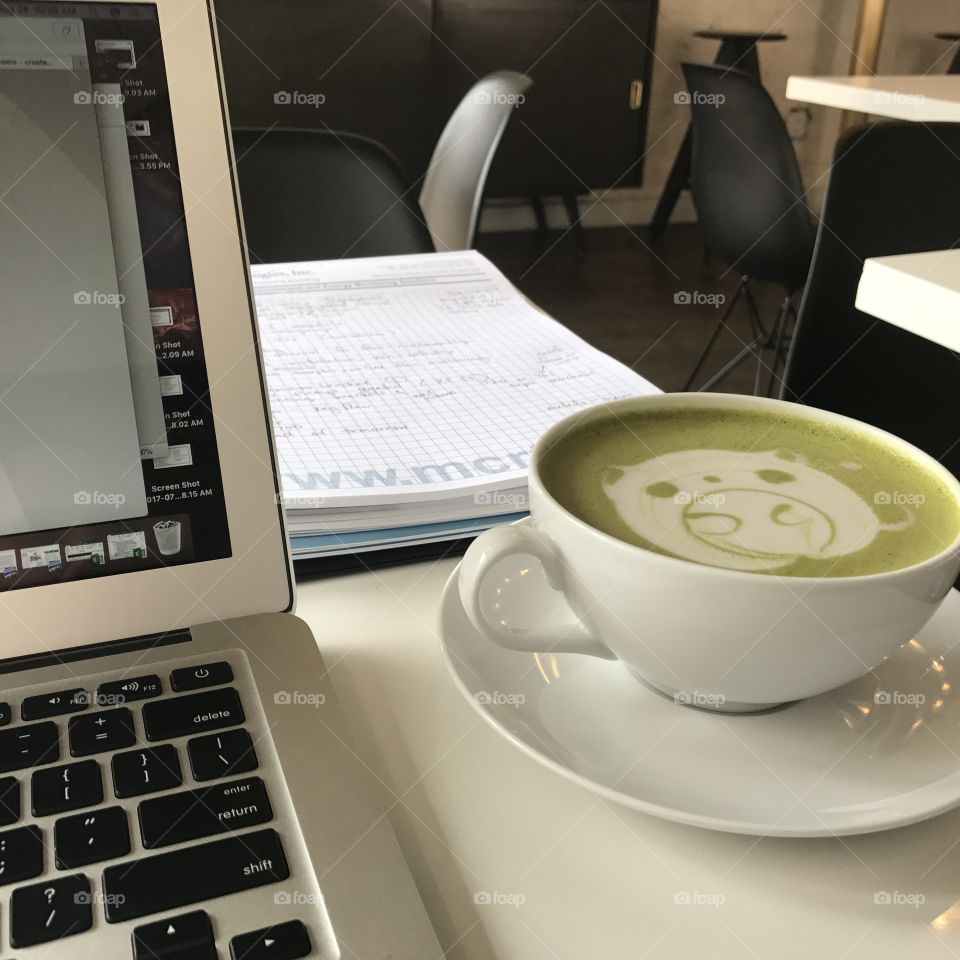 Working from a coffee shop