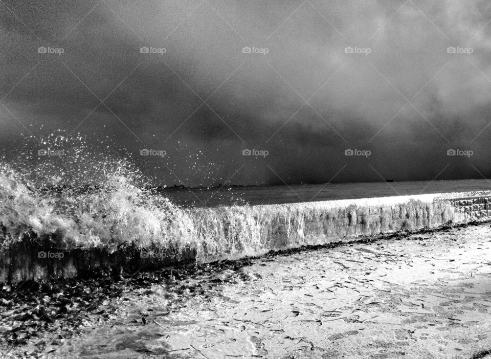 The mighty Great Lakes . Snapshot of the November storm in Buffalo NY.