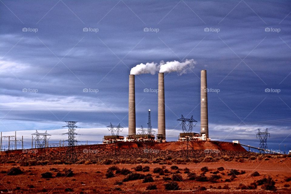 Power plant in the desert