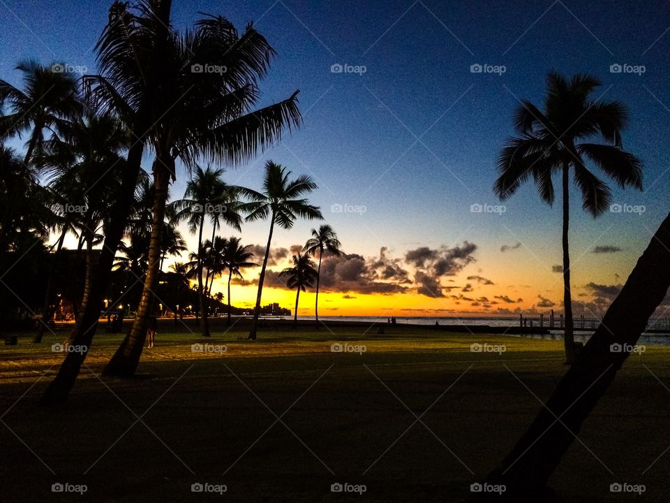 Sunrise Waikiki beach